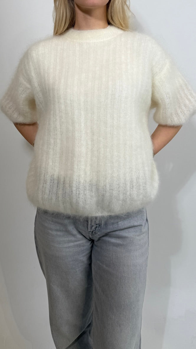 Vanilla Megztinis Trumpomis Rankovėmis