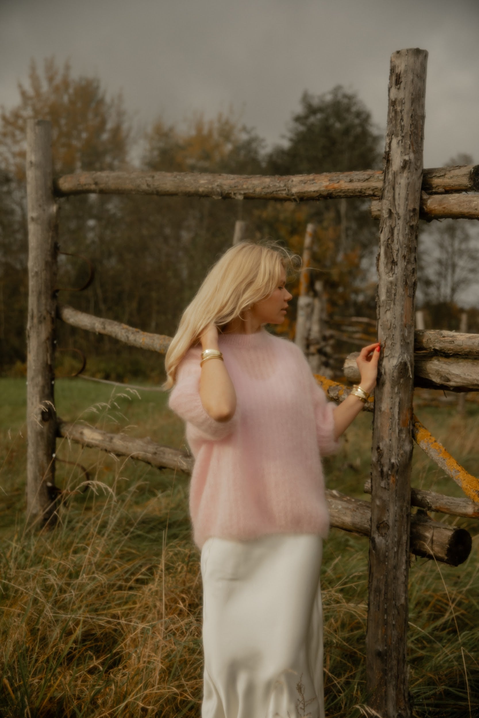 Cotton Candy Megztinis Trumpomis Rankovėmis